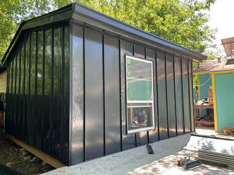 Black standing seam metal wall panels for Metal Roof Installation in Fleming Island